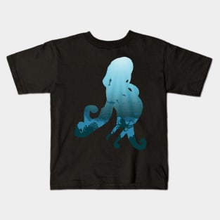 Octopus landscape Kids T-Shirt